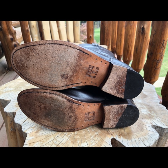 Frye Melissa Button Tall Leather Boots Brown 6.5 B - Picture 6 of 8